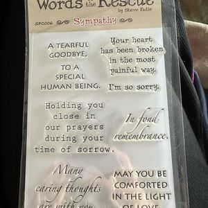 Words to the Rescue Clear Stamps - Sympathy SFC006 Art Gone Wild!